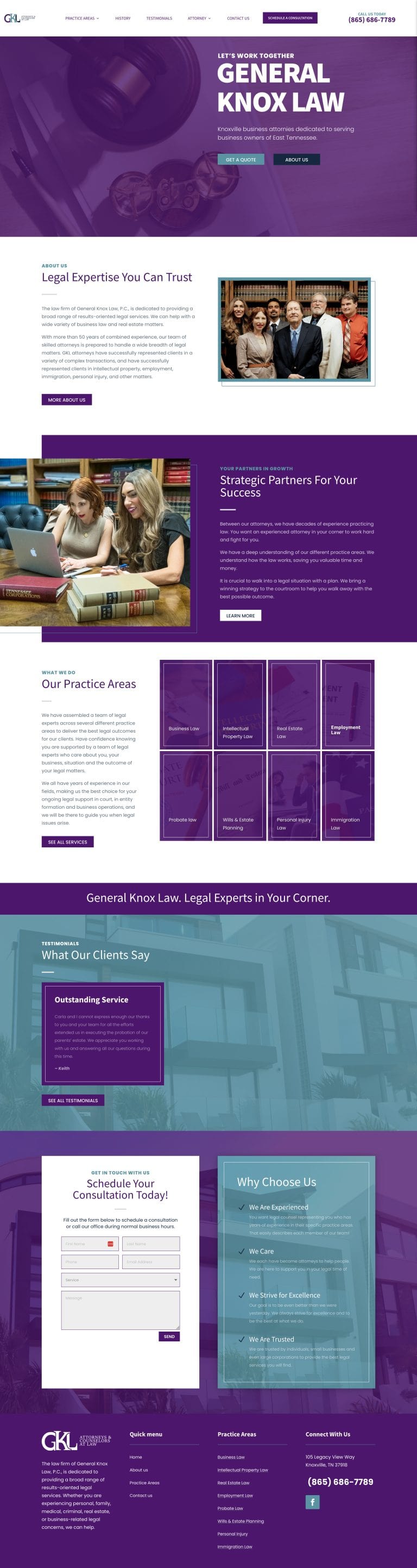 General Knox Law Website 2024 Update