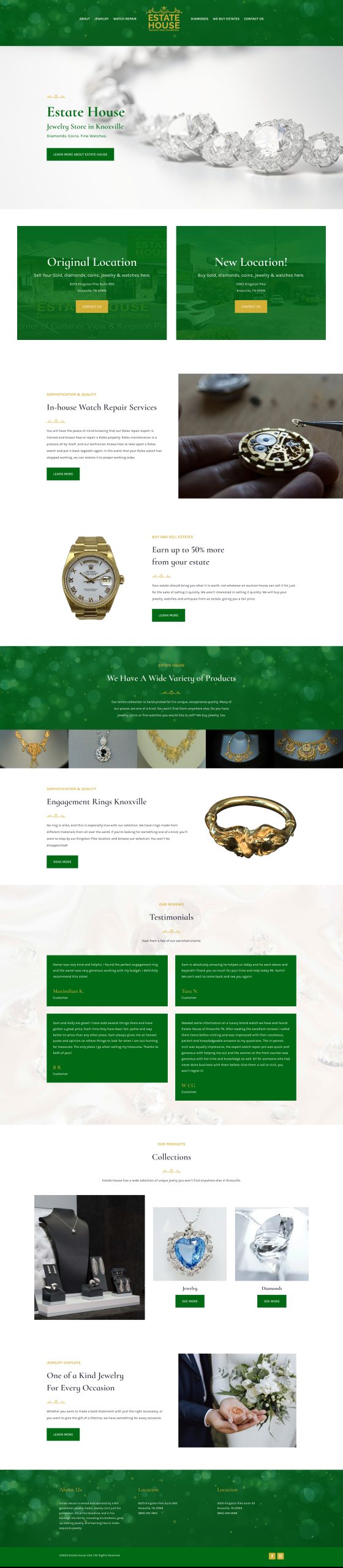 Estate House Jewelry Store website