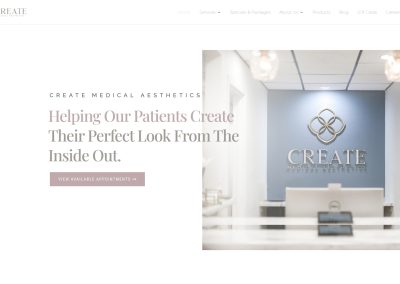 Create Med Spa Website Design