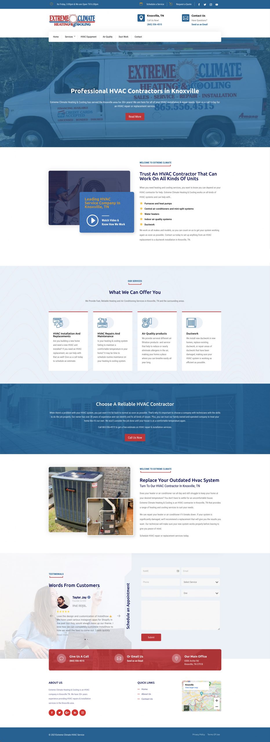 hvac website design