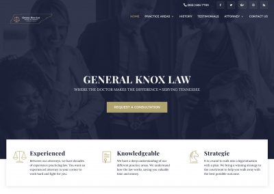 General Knox Law Website Design