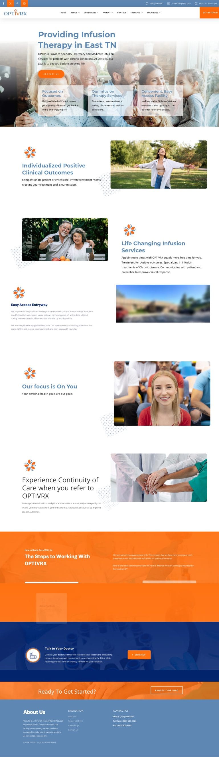 OPTIVRX Infusion Therapy Website