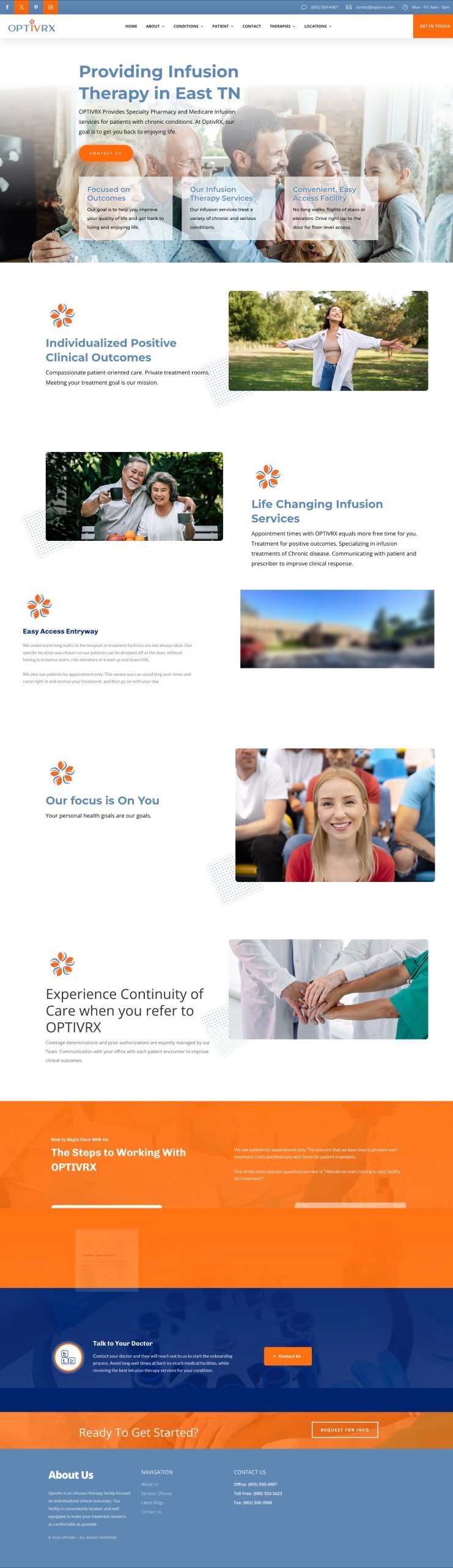 OPTIVRX Infusion Therapy Website