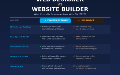 Web Designer vs Website Builder: What Knoxville Businesses Lose with DIY (2026)