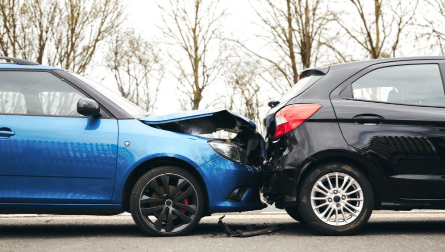 Vehicle collision damage repair at Hillside Auto Clinic.