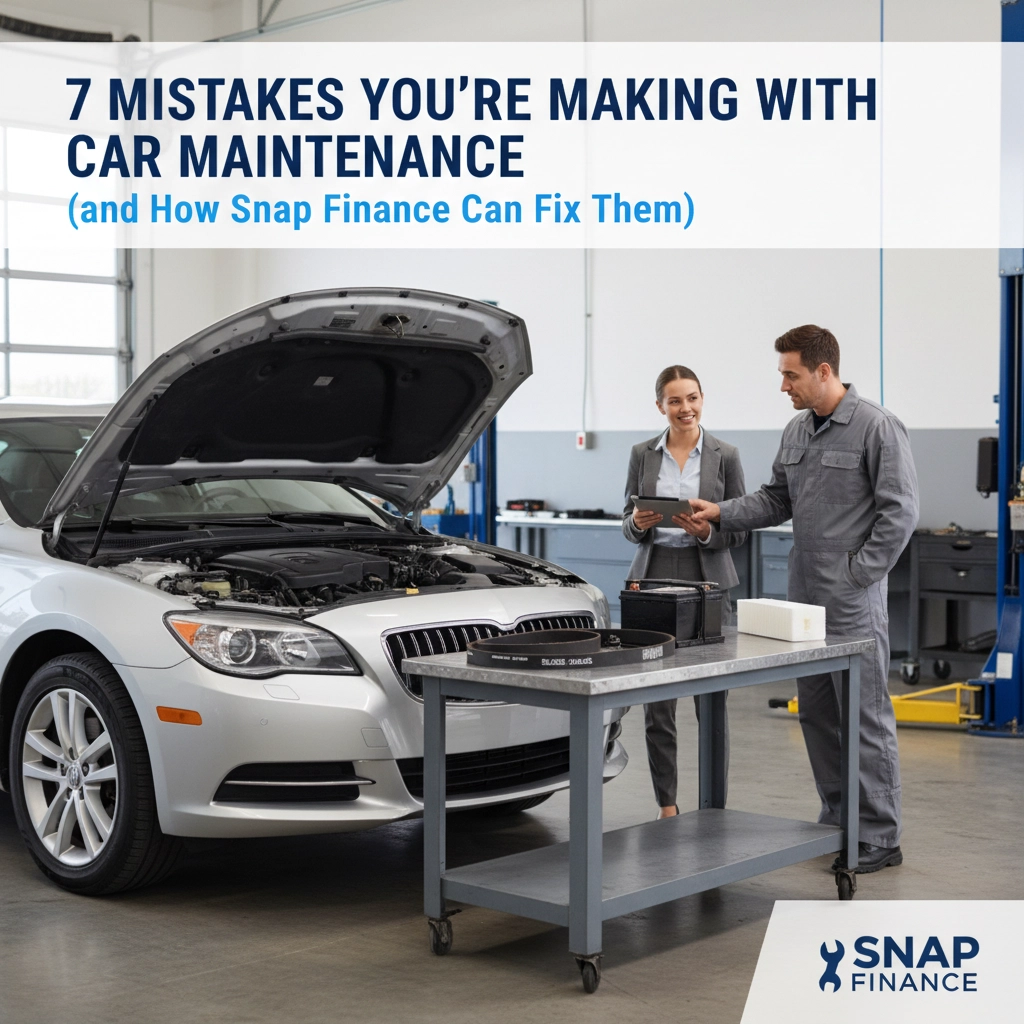 Auto repair shop with mechanic and customer discussing car issues.