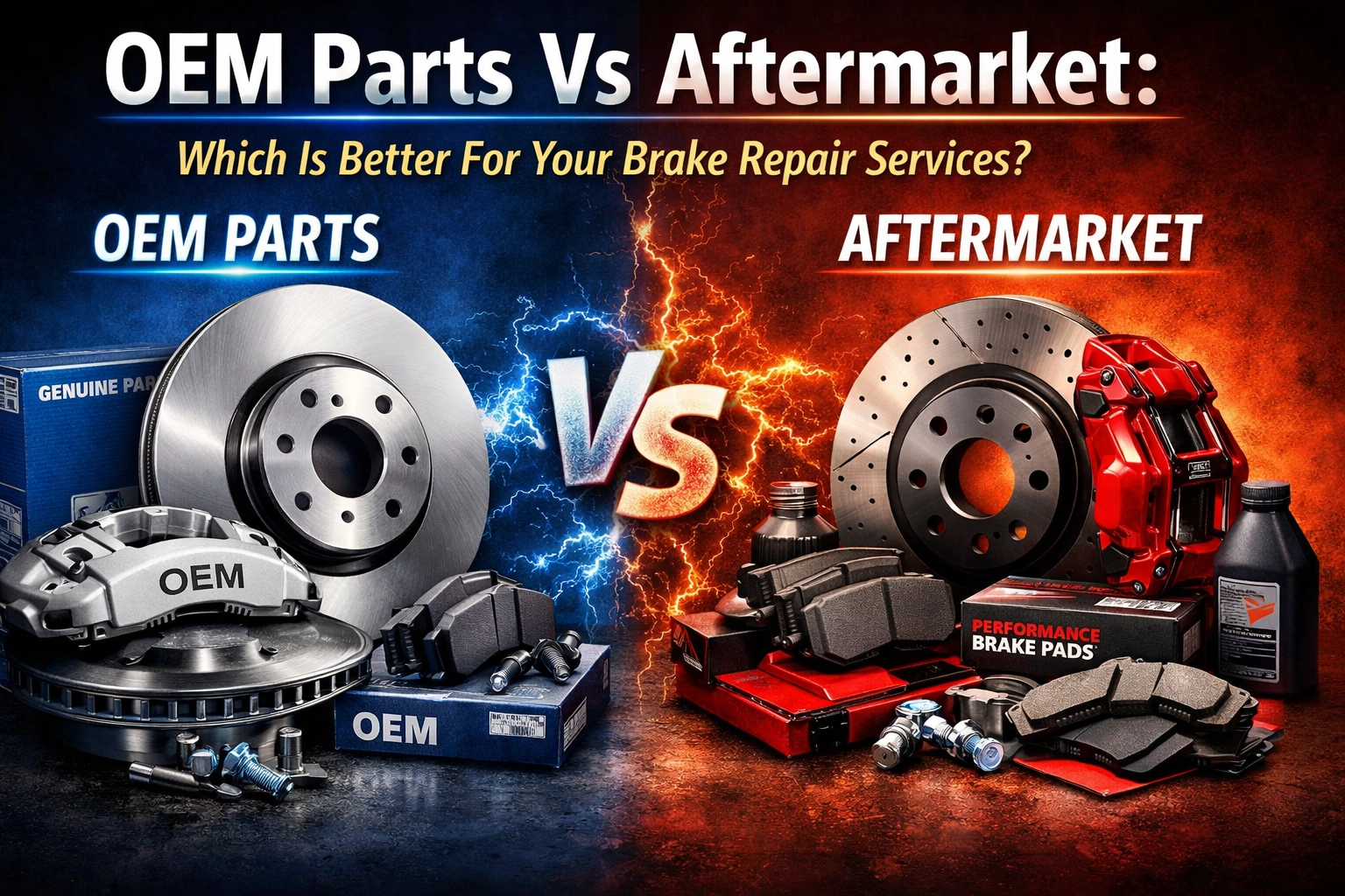 High-quality OEM and aftermarket brake parts comparison for vehicle maintenance and repair services.