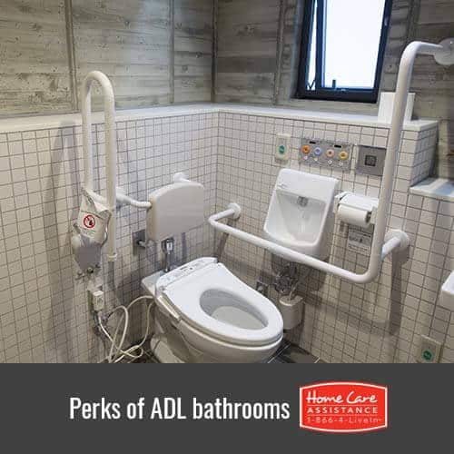 Modified bathroom designed for senior safety and accessibility