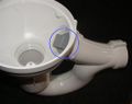 Floor Drain showing cleanout plug
