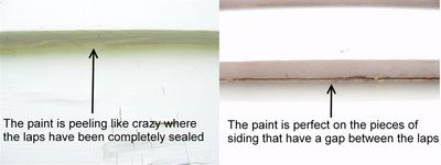 Sealed Siding Laps