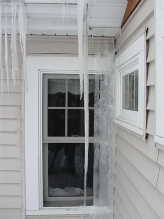 Ice on wall