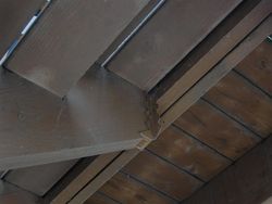 Improper stairway stringer attachment