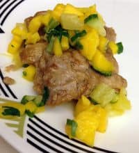 Chicken-peanut ginger with mango salsa1