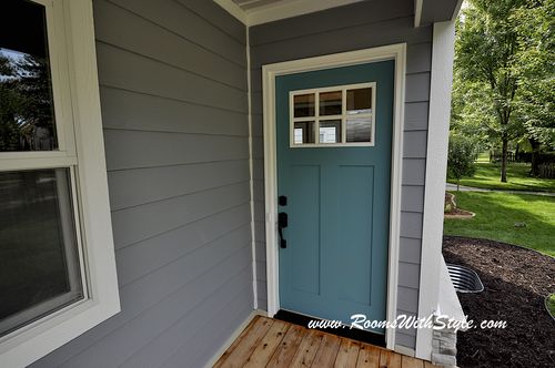 Teal Front Door