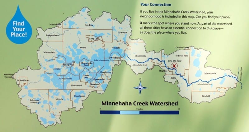 Minnehaha creek-watershed map