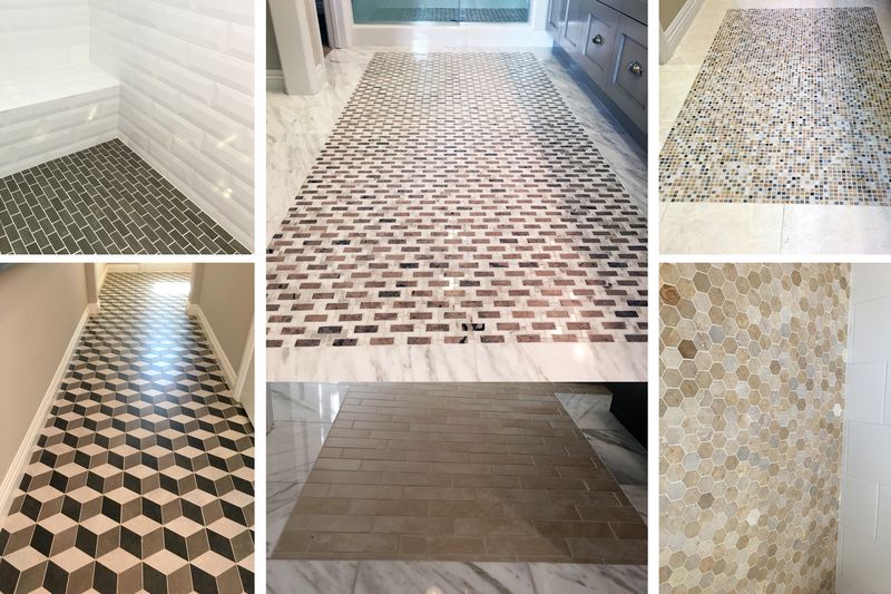 Bathroom floor tiles