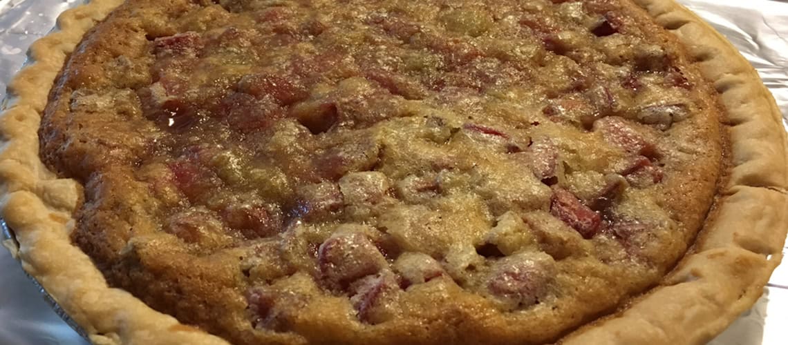 rhubarb custard tart