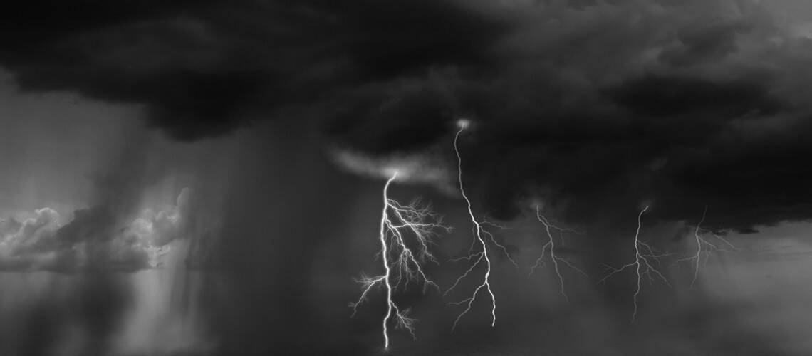 Black and White Lightning