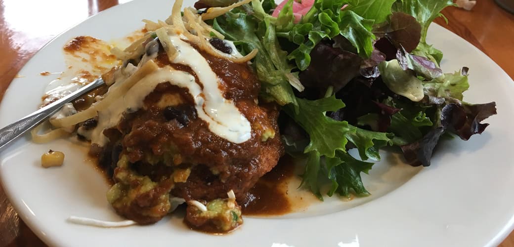 huevos rancheros-buttered tin