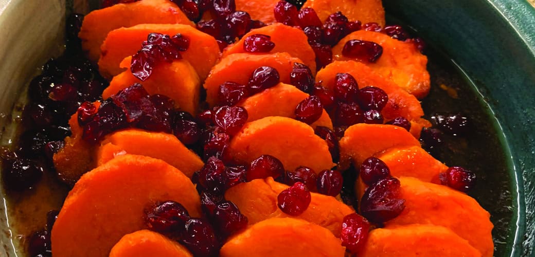 sweet potatoes-cranberries