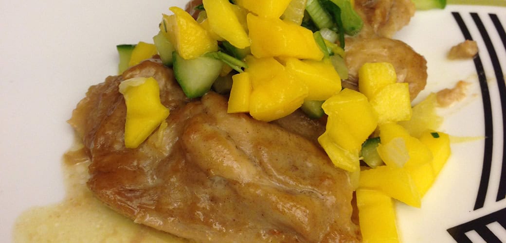 chicken with mango salsa