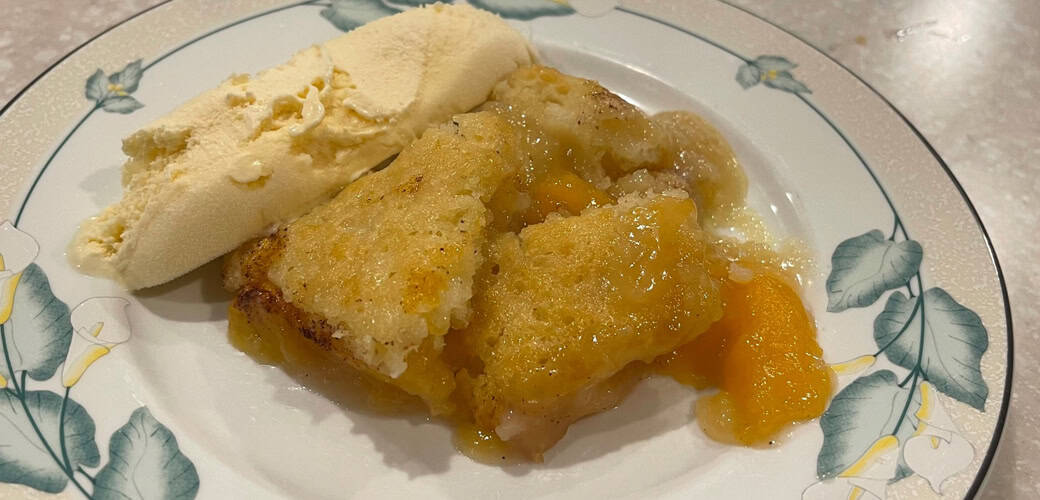 peach cobbler