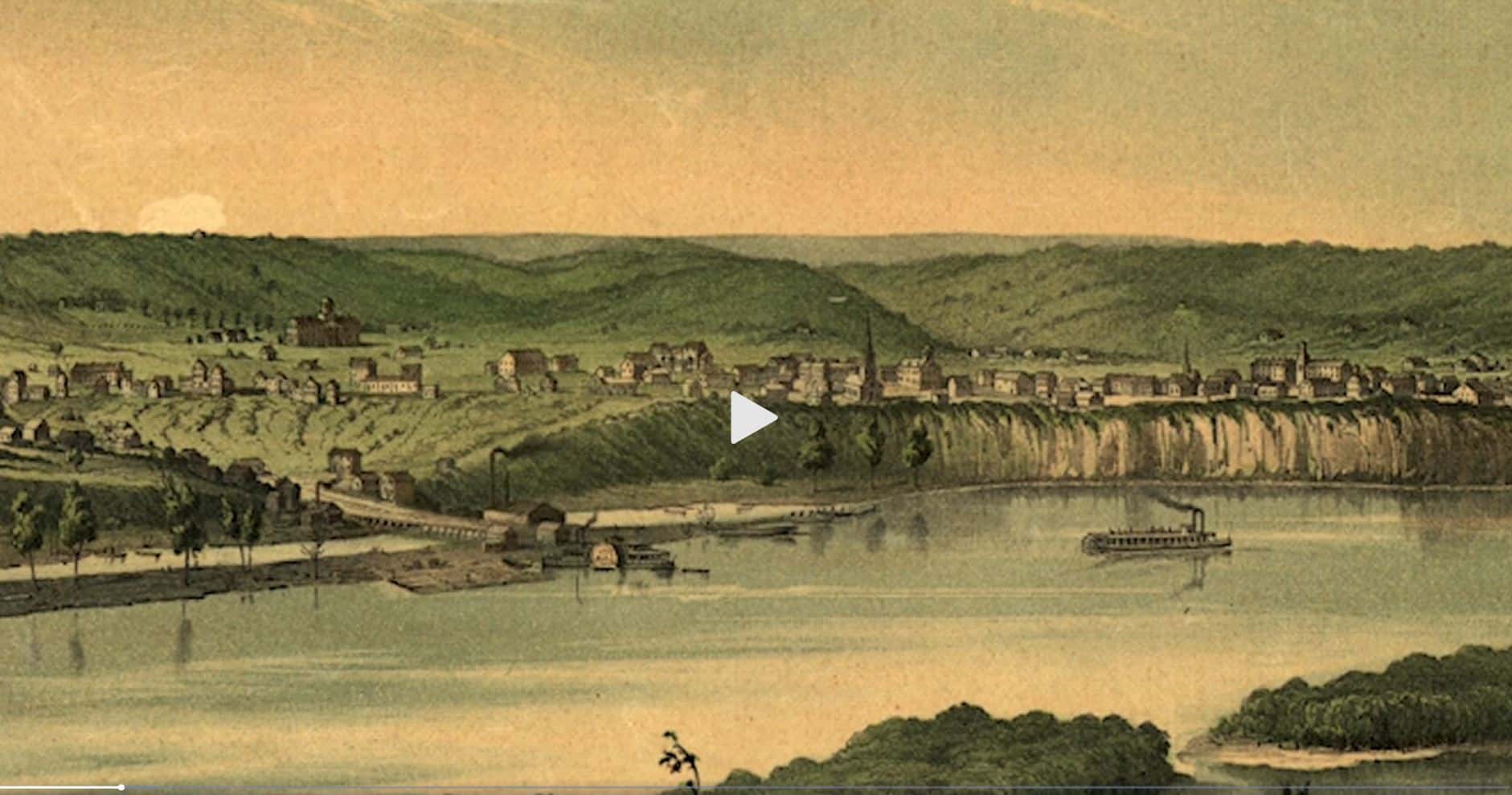 historic hill – old watercolor