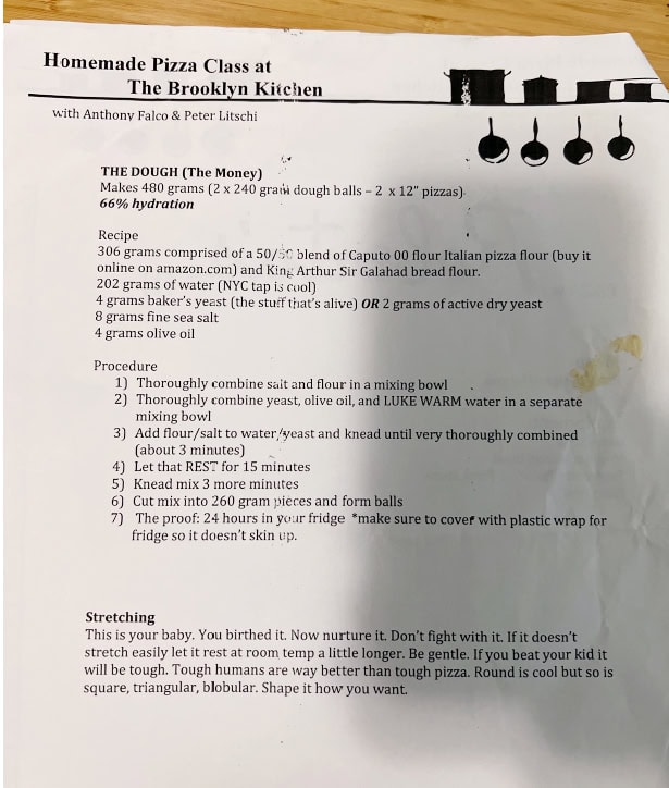 homemade pizza dough