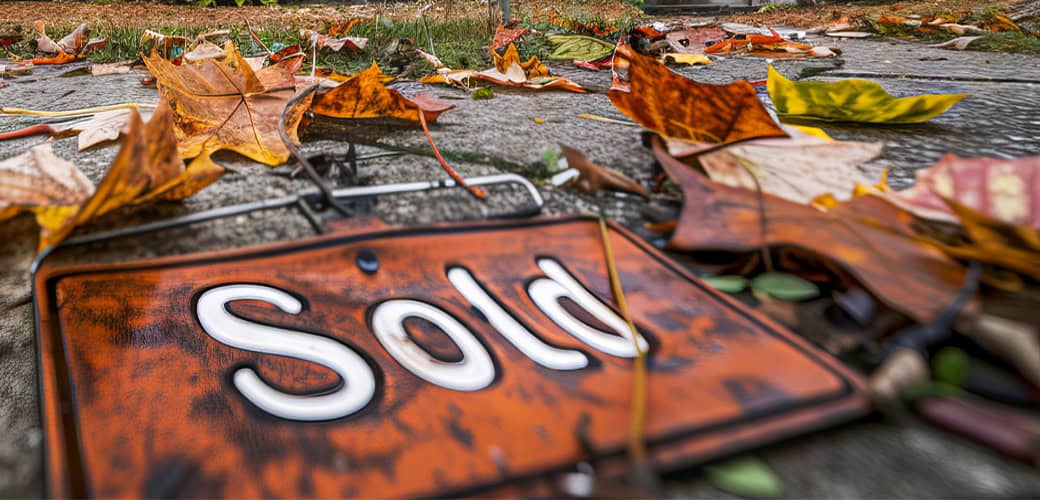 Sold Sign On Ground