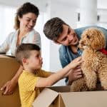 Family Moving With Dog