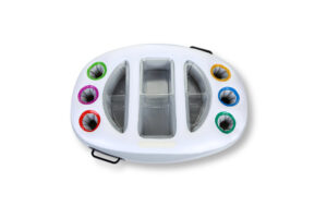 ProAqua inflatable floating tray with multi-colored cup holders for poolside or hot tub use