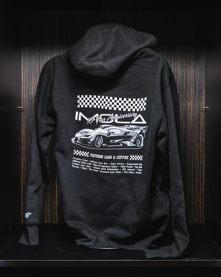 Imola Motorsports hoodie featuring Bugatti Bolide design, limited edition racing apparel. Perfect fo.