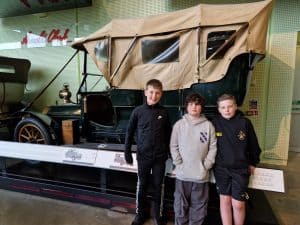 Historic vintage car displayed at Inchmarlo Museum.