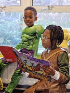 Children enjoying stories at Inchmarlo nursery.