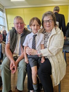 Family enjoying time together at Inchmarlo residential care facility.