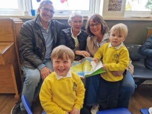 Happy family enjoying time together at Inchmarlo during a visit or event.