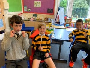 Young students in colorful classroom at Inchmarlo.