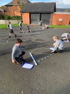 Children playing outdoor at Inchmarlo school playground, engaging in fun activities.