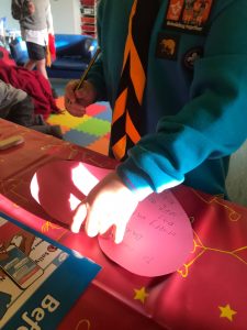 Children engaging in creative activity at Inchmarlo.