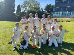 Young cricket players at Inchmarlo Sports Ground in Scotland.