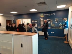 Indoor tour of Inchmarlo estate showing historic details and scenic views.