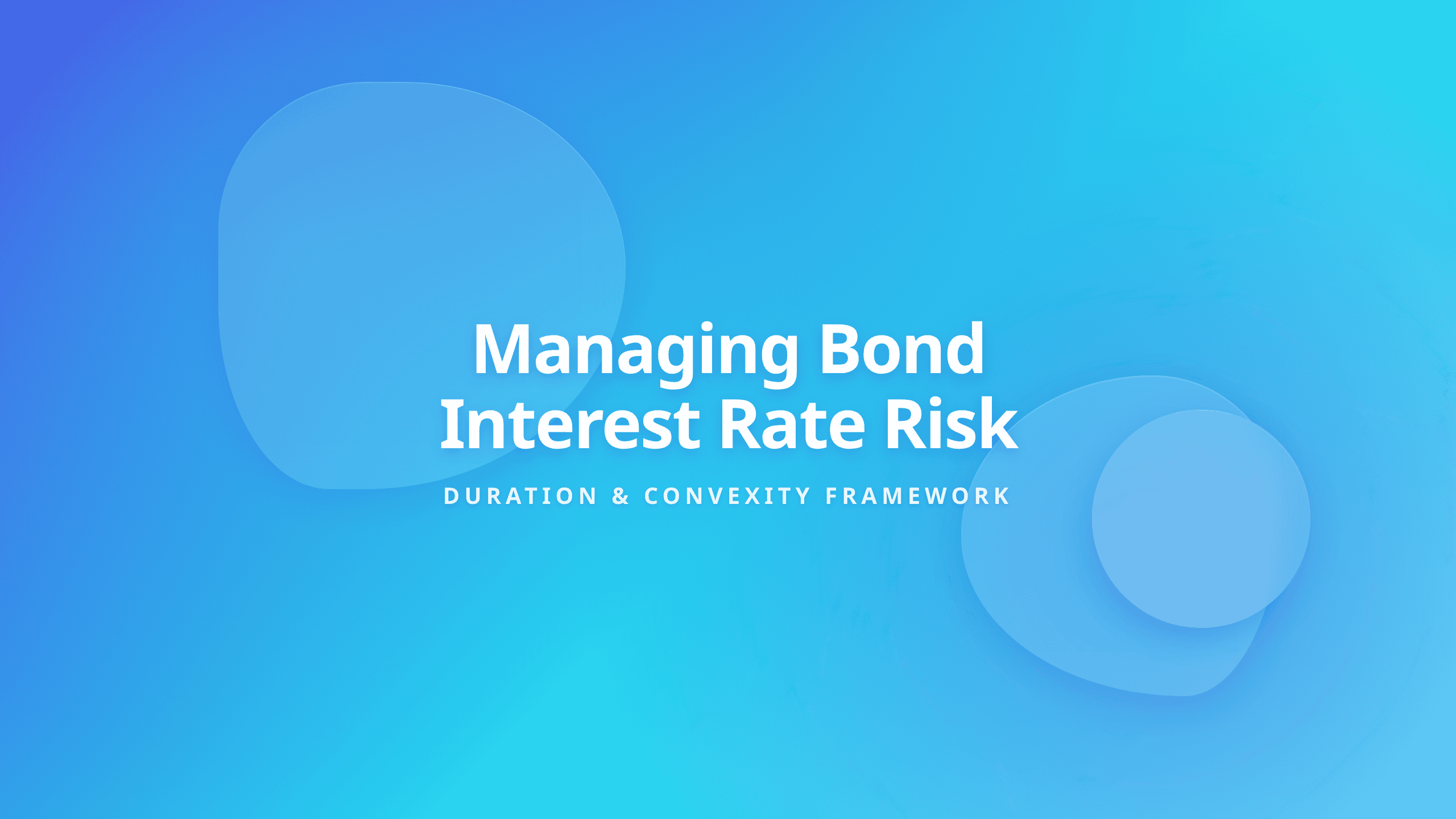 Bond Interest Rate Risk Management Framework Overview