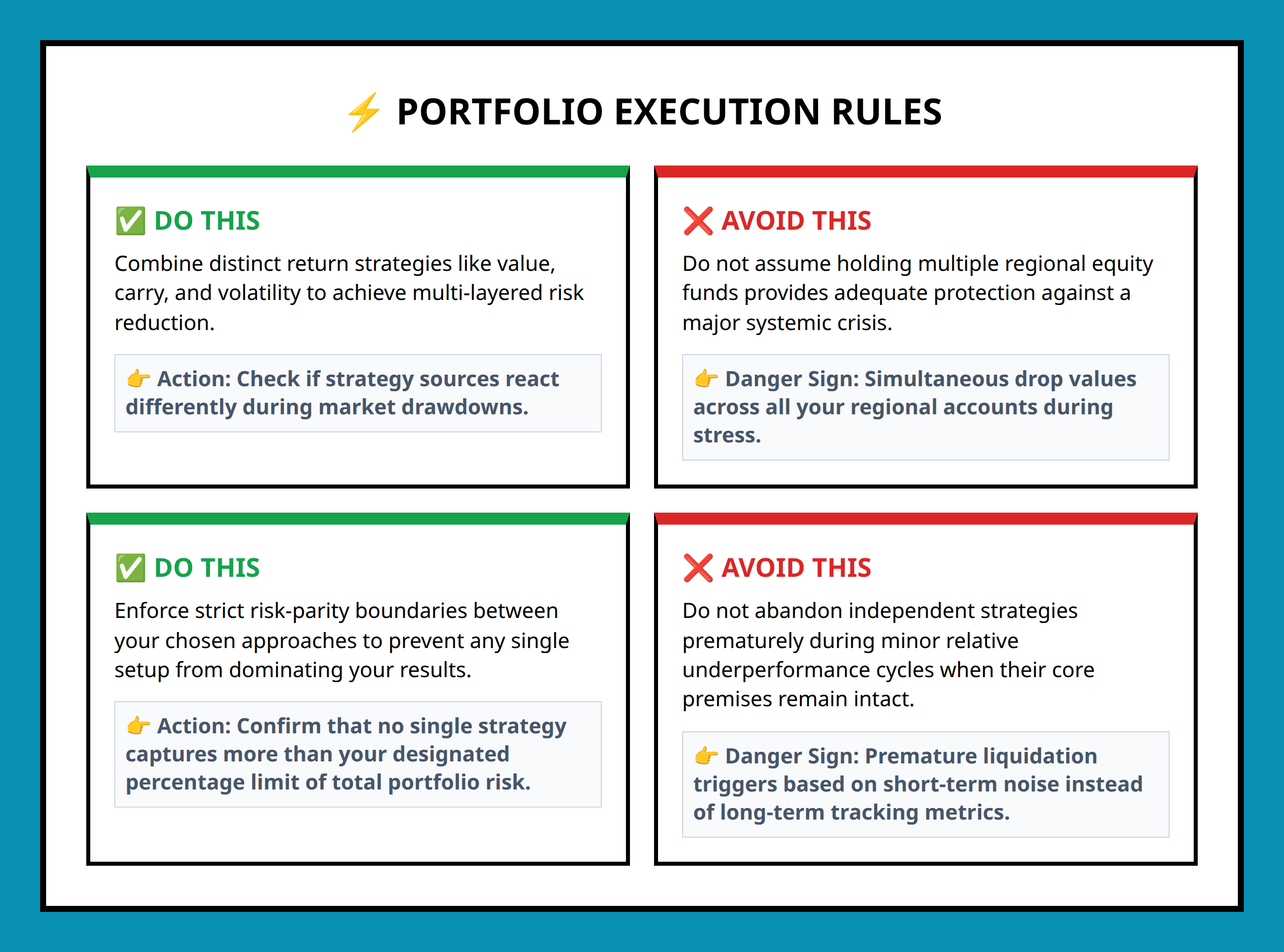 Do and Don't comparison table for effective strategy diversification implementation