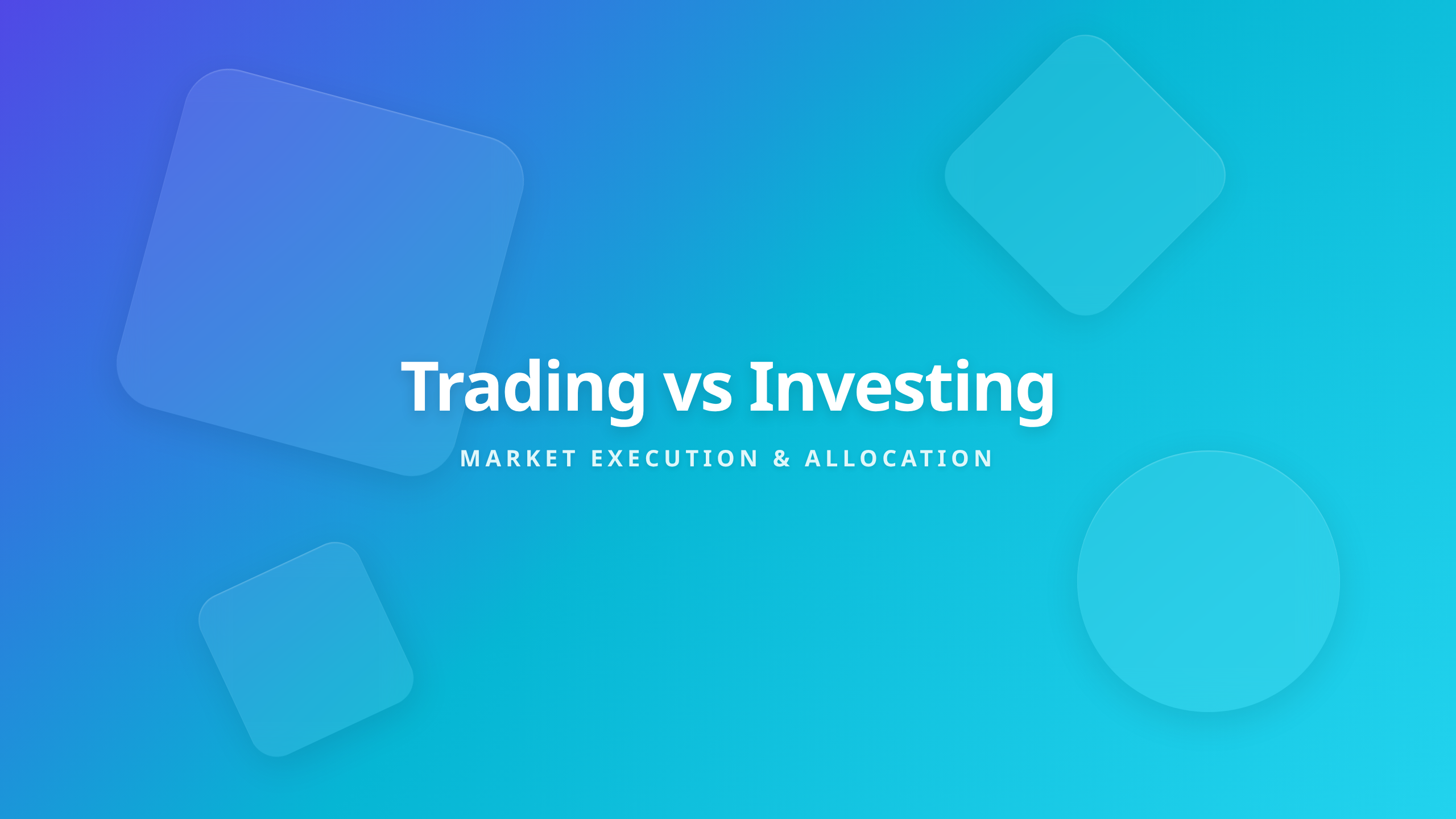 Financial Trading vs Investing comparison cover overview
