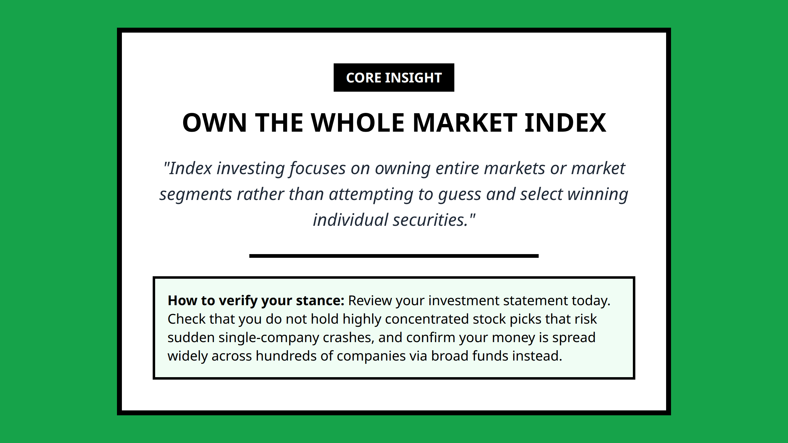 Core principles of modern index investing for long term discipline and diversification