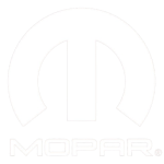 Mopar logo on a black background, representing automotive brand.