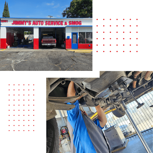 Auto repair shop with vehicle service and smog testing.