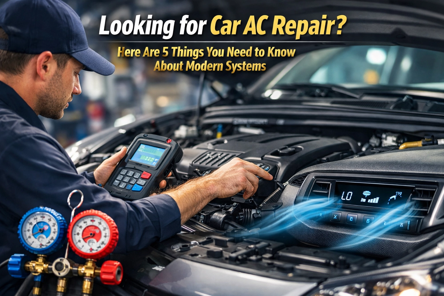 Professional car AC repair and diagnostics at Joe's Auto Electric II.