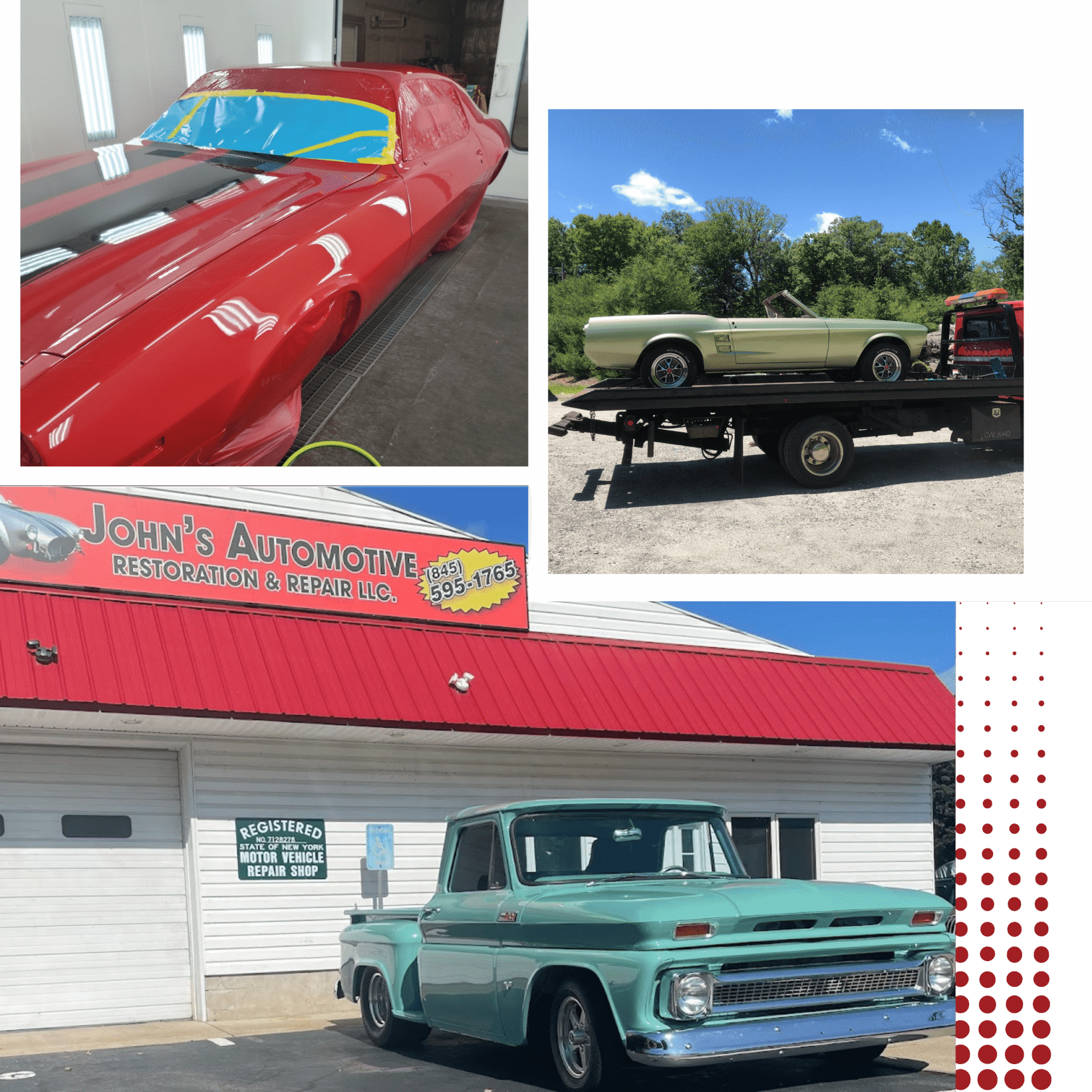 Classic car restoration services for vintage vehicles in excellent condition.