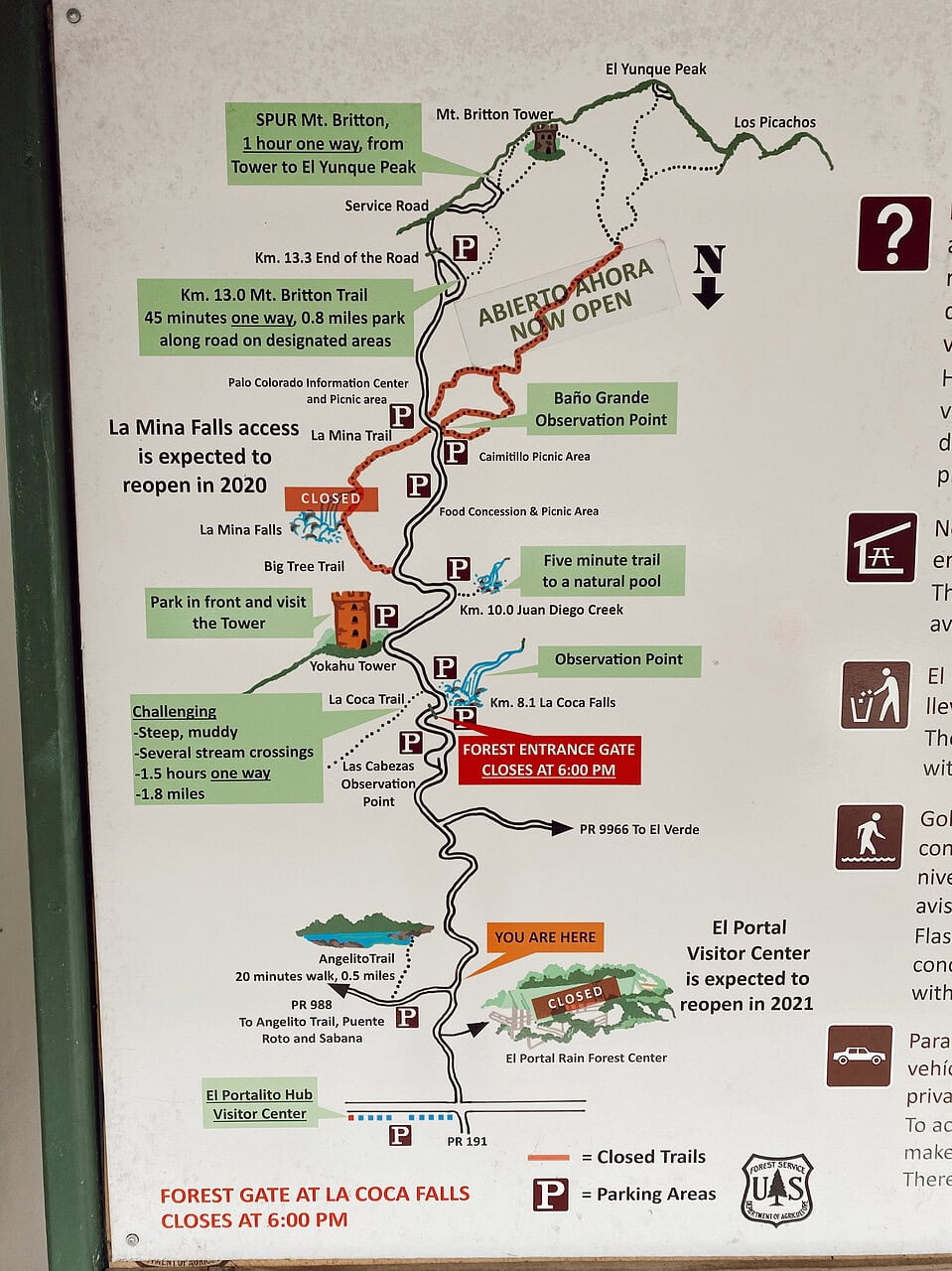 El yunque park map